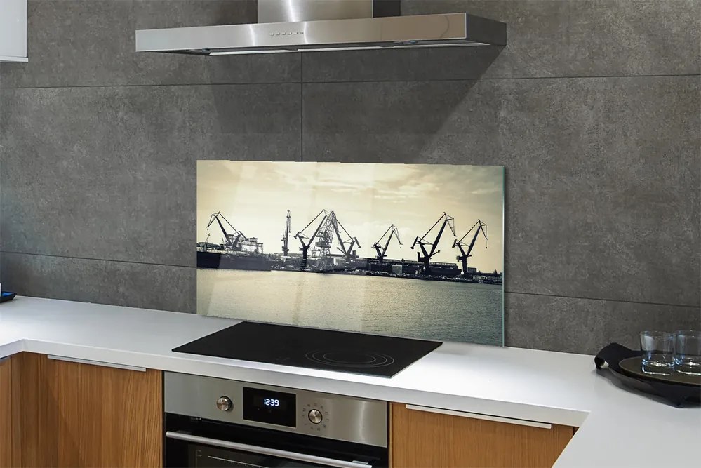 Panel szklany do Kuchni Gdańskie Żurawie Stoczniowe