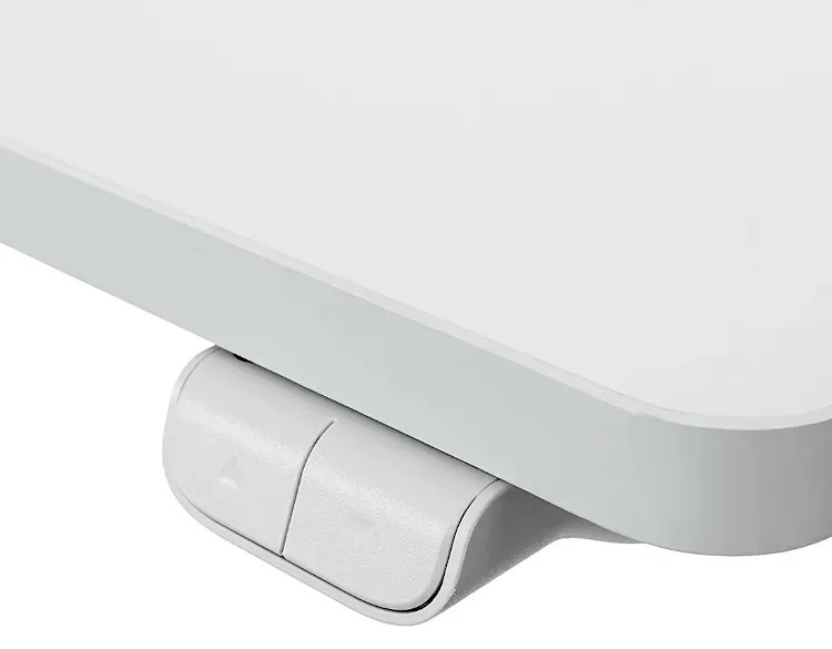 Białe automatyczne biurko stojące elektryczne L7-E73