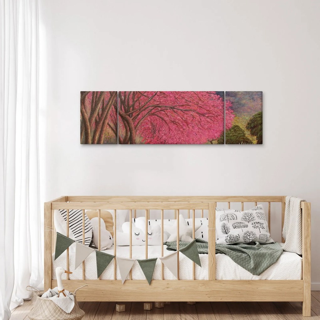 Obraz kwitnących drzew (170x50 cm)