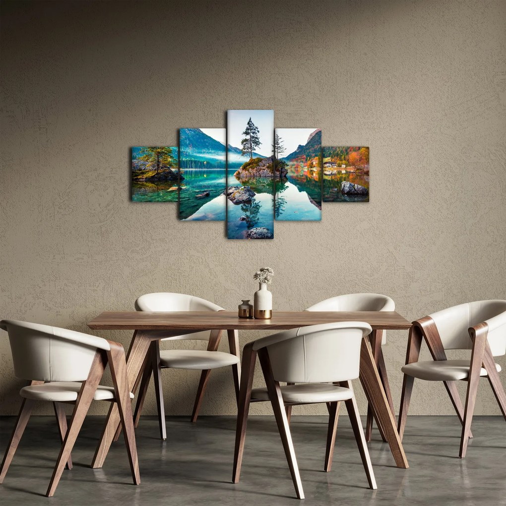 Obraz - Jezioro Hintersee, Alpy Bawarskie, Austria (125x70 cm)