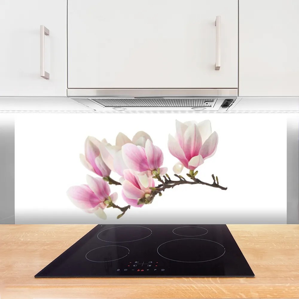 Panel Szklany Dekoracyjny Motyw Florystyczny