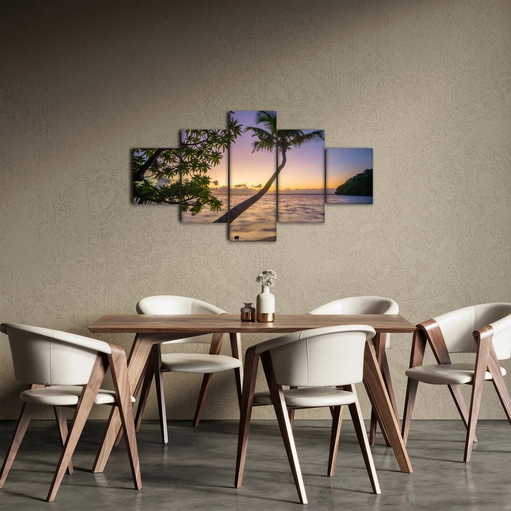 Obraz palmy na plaży (125x70 cm)