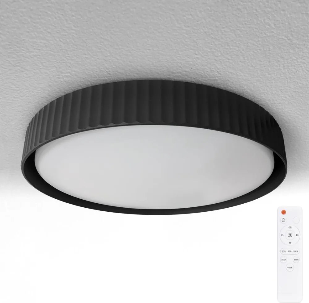 Brilagi -LED ściemnialna lampa sufitowa LUCIA LED/60W/230V śr. 59 cm czarna+pilot
