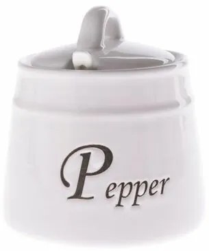 Ceramiczny pojemnik na pieprz Pepper z łyżeczką, 430 ml