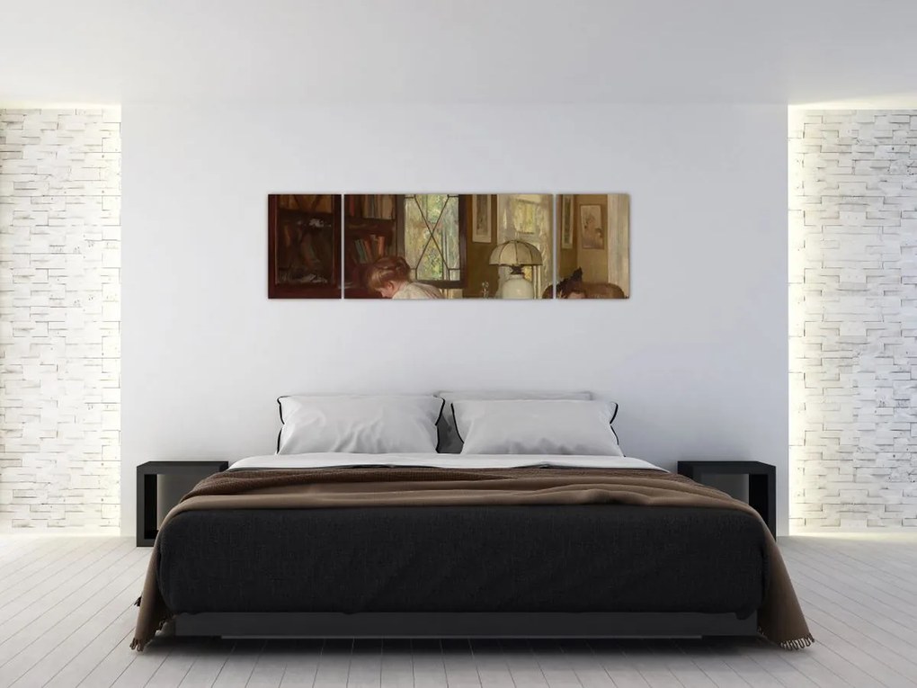 Obraz - Edmund Tarbell, Josephine and Mercie, reprodukcje (170x50 cm)