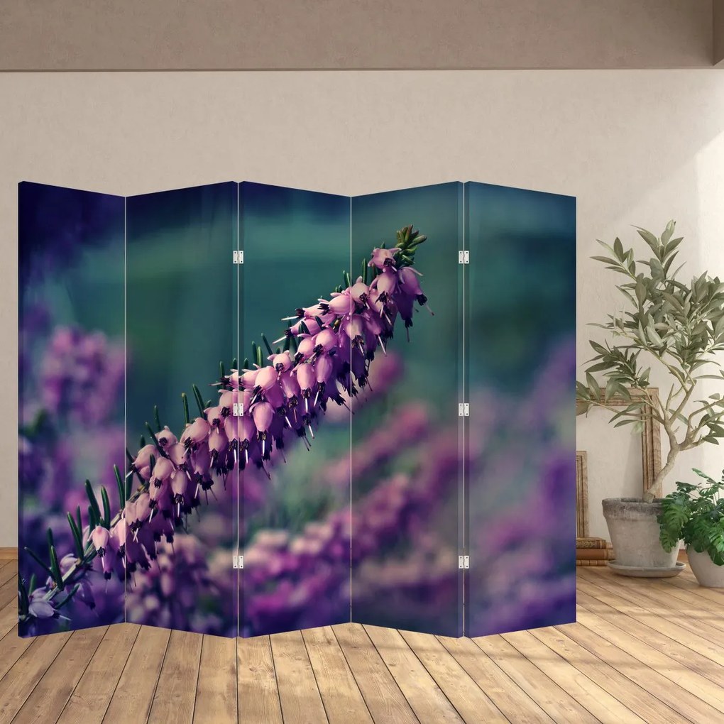 Parawan - Fioletowy kwiat (210x170 cm)