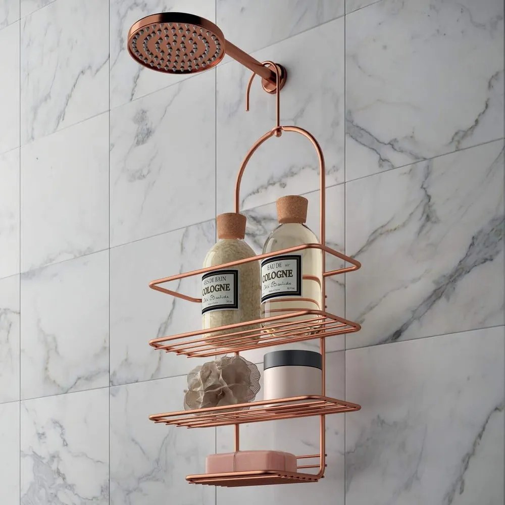 Łazienkowa półka wisząca Metaltex Copper