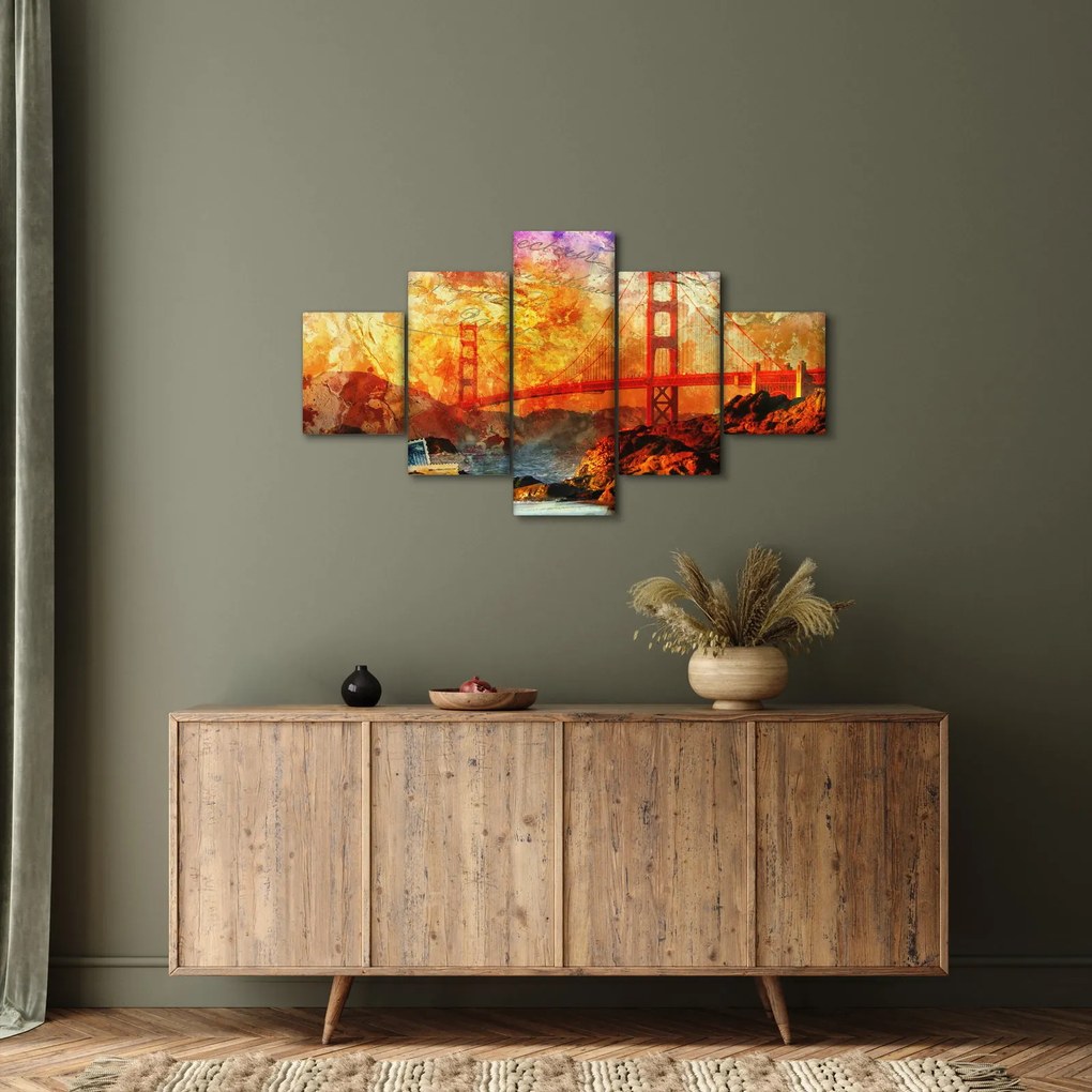 Obraz - Golden Gate, San Francisco, Kalifornia (125x70 cm)