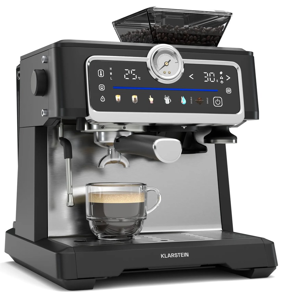Klarstein GrandPresso Touch ekspres do kawy, 20 barów, młynek
