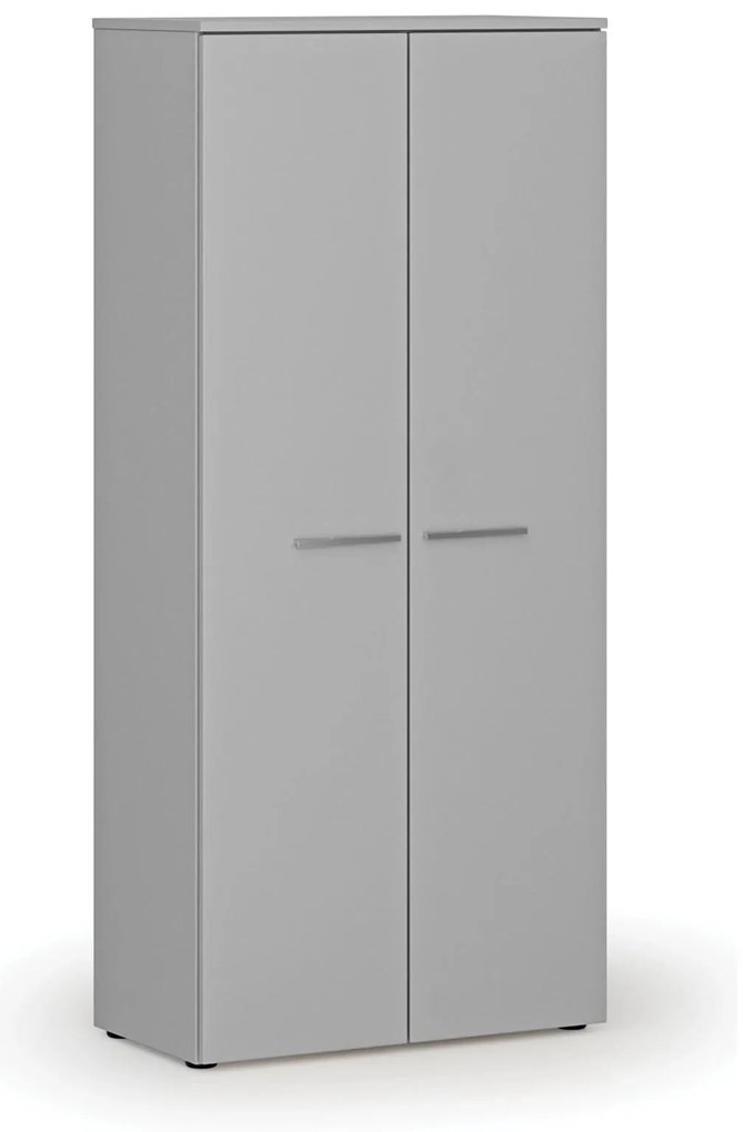 Szafa ubraniowa z wysuwem PRIMO GRAY, 800 x 420 x 1781 mm, szary