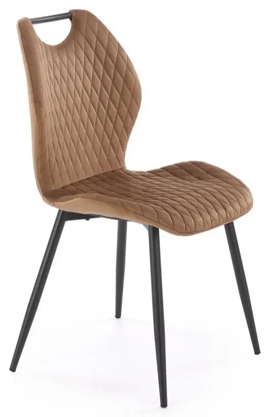 Krzesło tapicerowane K569 VELVET beżowe HALMAR