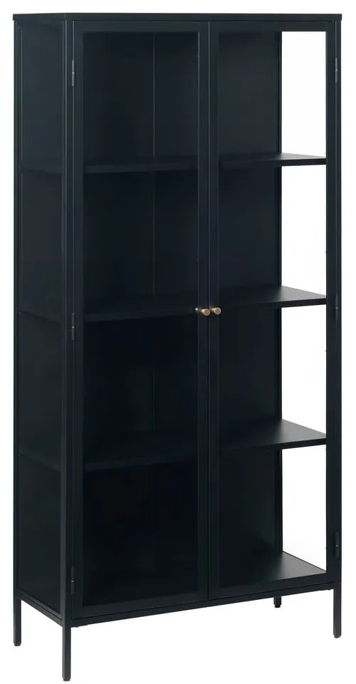 Czarna metalowa witryna 90x190 cm Carmel – Unique Furniture