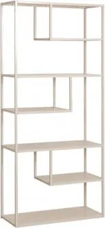 Biblioteka 85x190 Cm Ze Stali Thura Kremowa Tapioca - Sklum