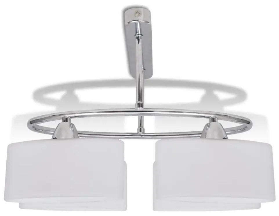 Szklana lampa sufitowa elipsa do salonu S6-N38