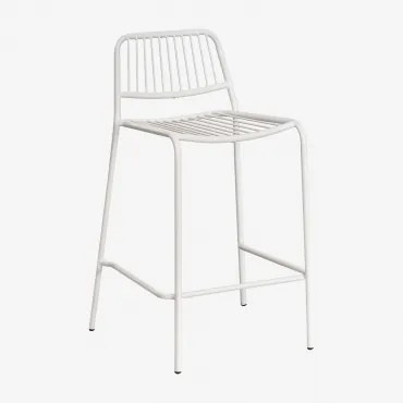 Elton Składany Wysoki Stołek Ogrodowy Gardenia Biel & ↑65 Cm - Sklum