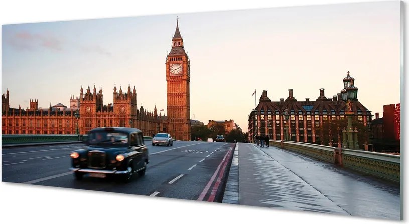 Panel szklany do Kuchni Samochody na Miejskiej Ulicy