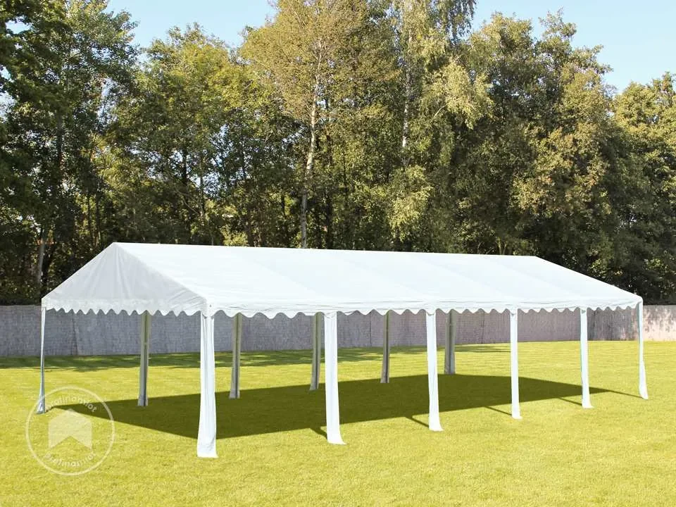 TOOLPORT 5x10 m Namiot imprezowy bez ścian bocznych, plandeka PVC, biały - (1052)