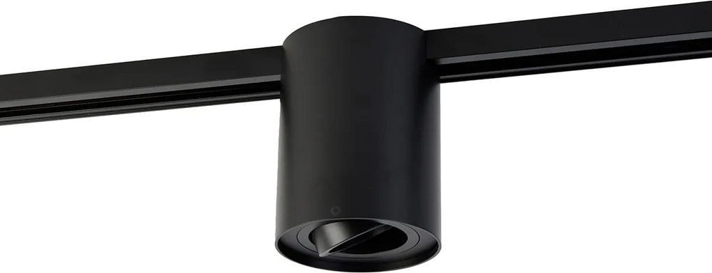 Nowoczesny reflektor szynowy jednofazowy czarny - Rondoo Up