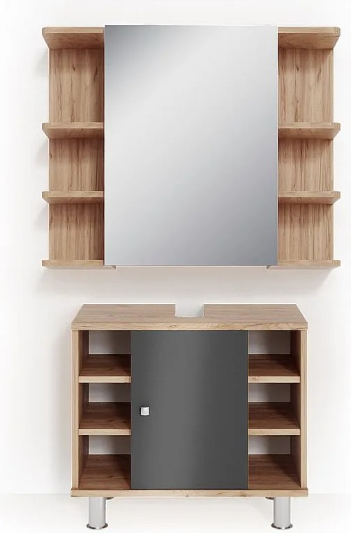 Zestaw mebli łazienkowych dąb 60x32x54 fynn