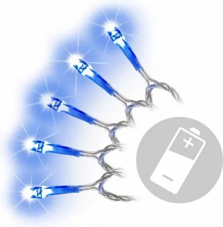 Świąteczny LED łańcuch - 1,35 m, 10 diod LED, niebieski