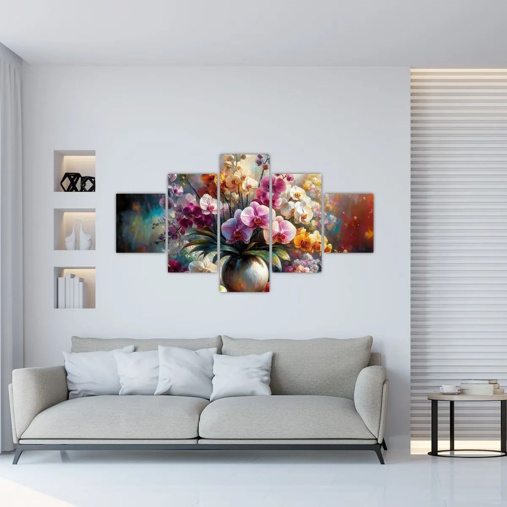 Obraz - Wazon z kwiatami II. (125x70 cm)