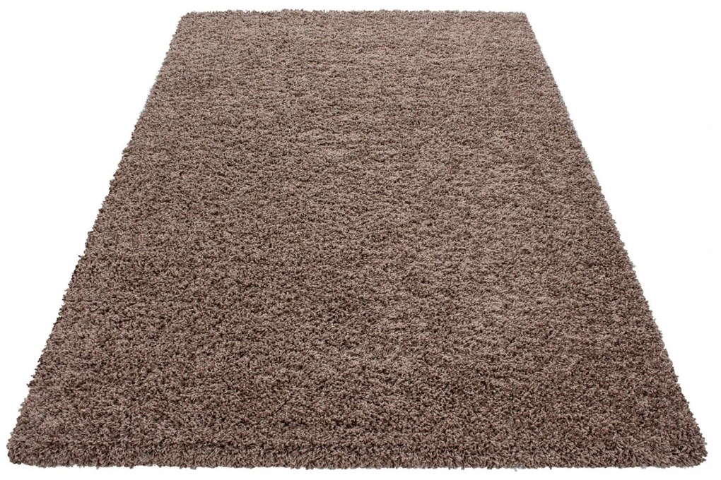 Dywan shaggy jednokolorowy cappuccino 140 cm x 200 cm