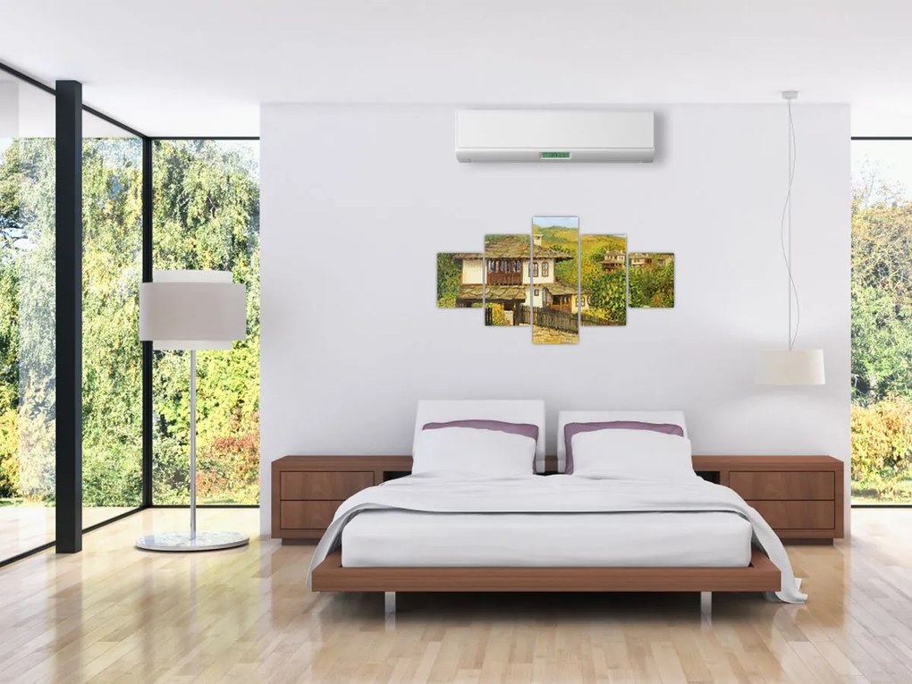 Obraz - Domki letniskowe w lecie (125x70 cm)