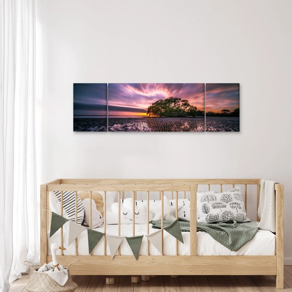 Obraz drzewa na plaży (170x50 cm)