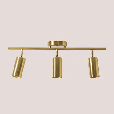 Regulowana Lampa Sufitowa Z Metalu Plusie Złoto - Sklum