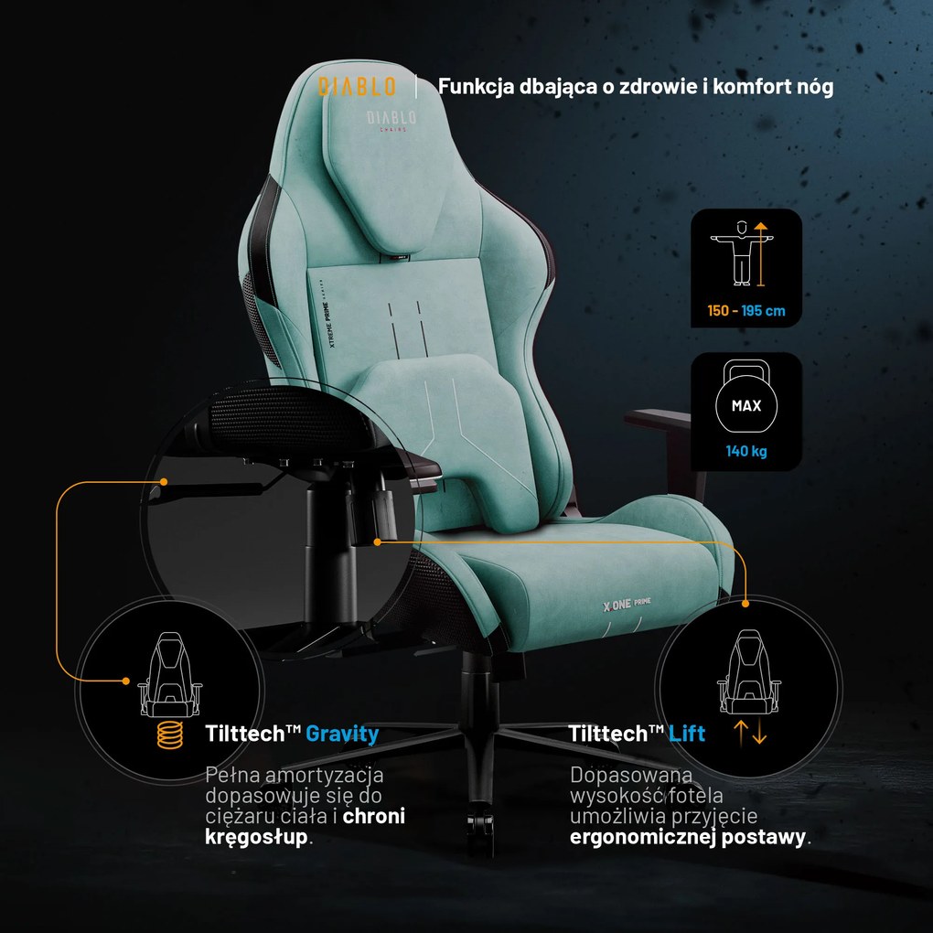 Fotel Diablo X.One Prime Mystic Mint Normal Size
