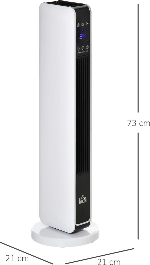 HOMCOM grzejnik 2000 W 21 cm x 21 cm x 73 cm