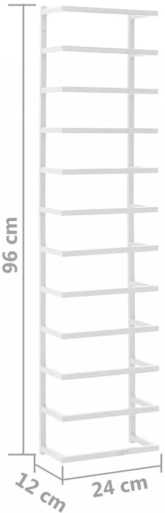 Biała industrialna drabinka na ręczniki N0-F03