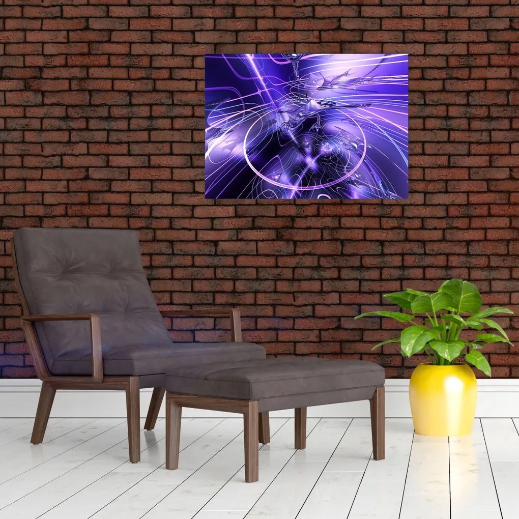 Obraz abstrakcji technicznej (70x50 cm)