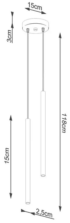 Czarna lampa wisząca sople - A378 A9-D65