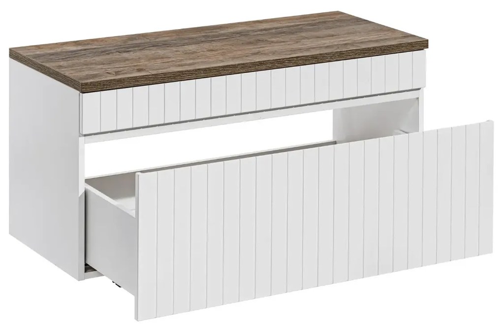 Szafka pod umywalkę nablatową ICONIC WHITE 82 100cm biała COMAD