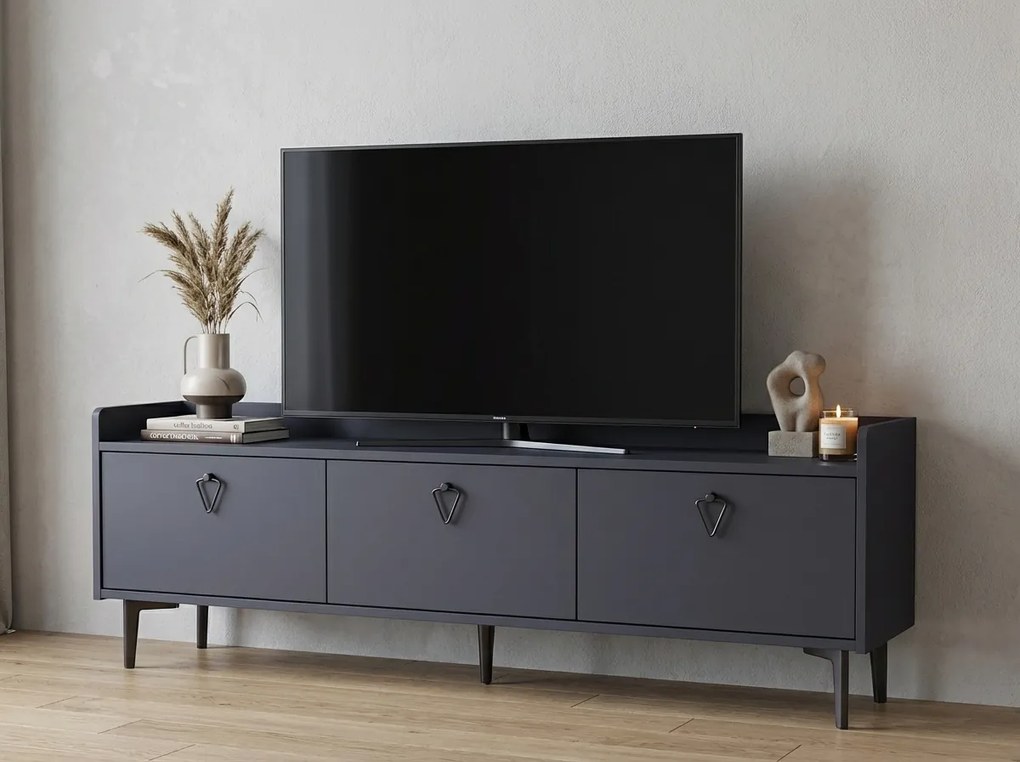 Stolik pod telewizor PIENA 160 cm, antracytowy