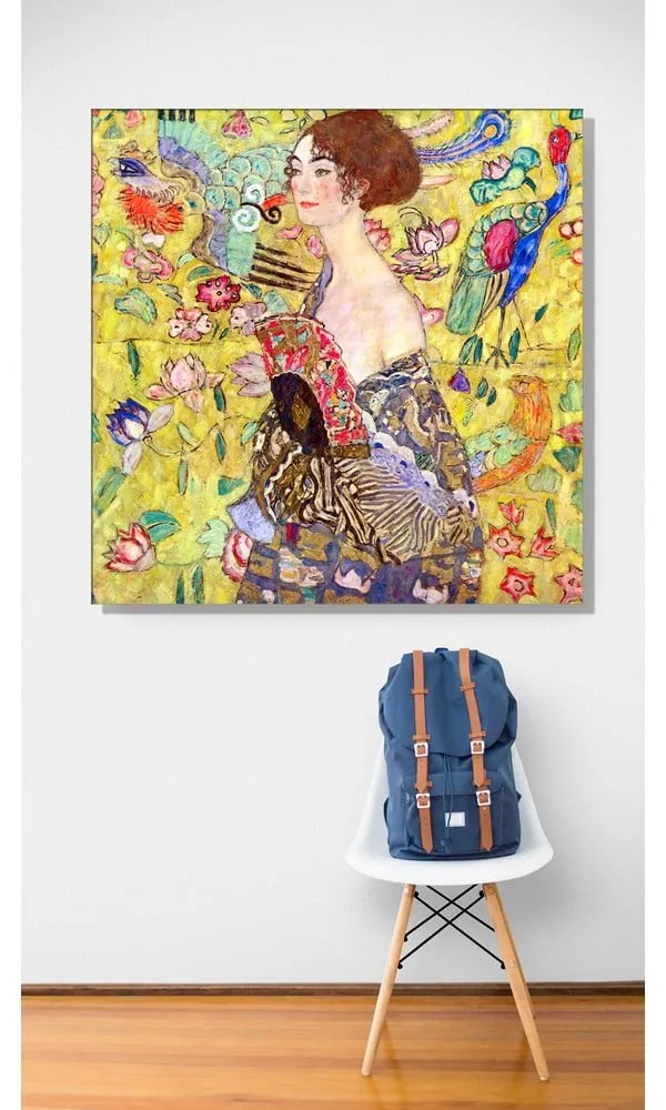 Reprodukcja obrazu Gustava Klimta – Lady With Fan, 70x70 cm