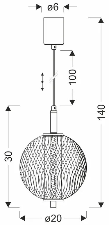 Industrialna lampa z okrągłym kloszem - M104-Laffi