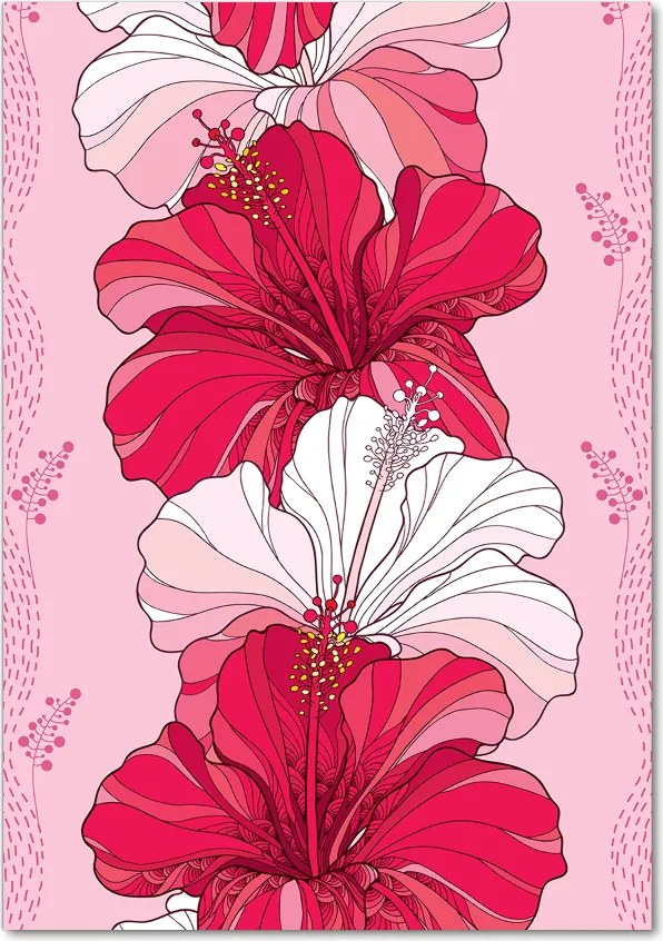 Obraz zdjęcie szkło akryl pionowy Hibiskus