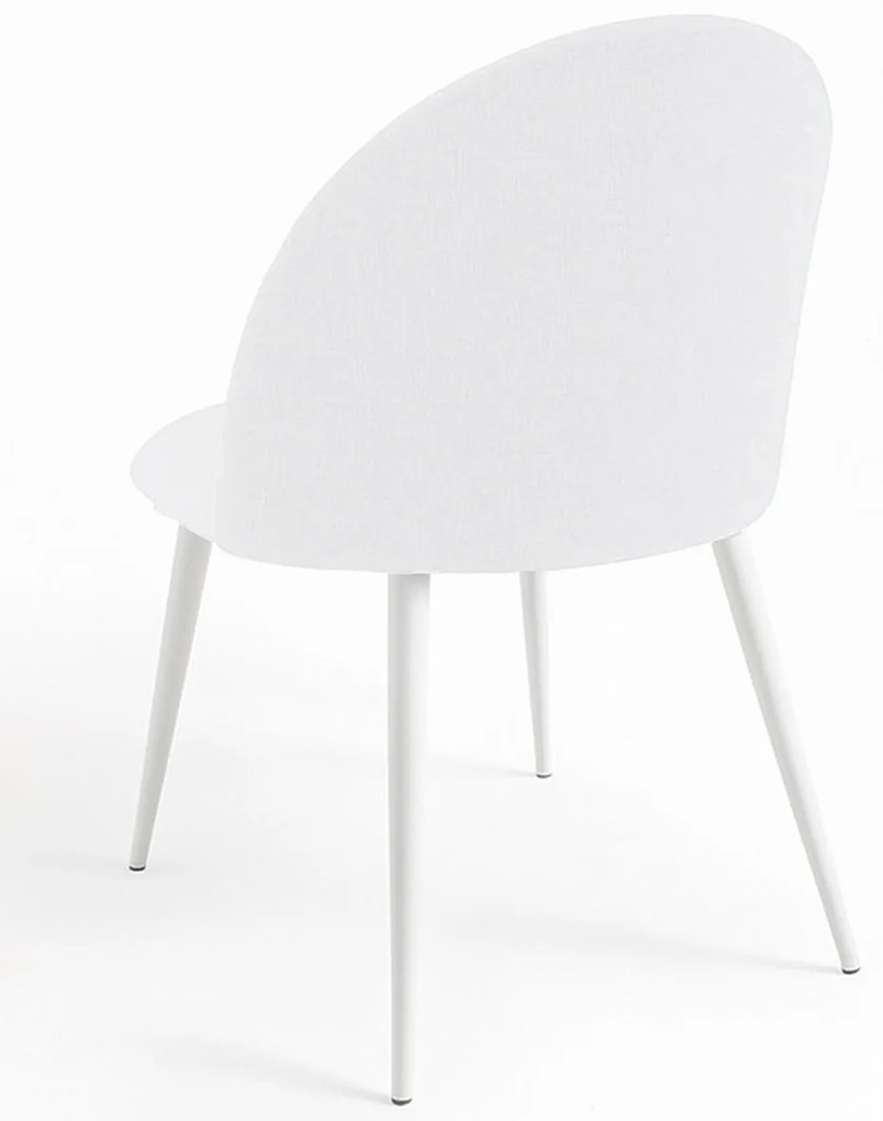 Pack 4 Krzesa White Vint Tkanina