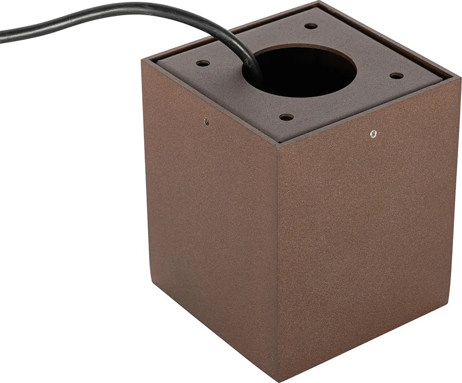 Industrialny reflektor ogrodowy rdzawo-brązowy kwadratowy IP65 - Lennard