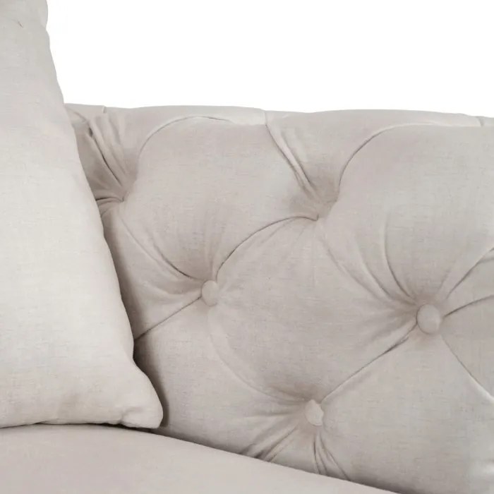 Sofa SORRENTO 3S Trzyosobowa Kremowa Welurowa Nowoczesna Glamour