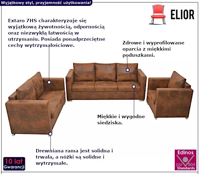 3-częściowy zestaw do salonu - Lemis