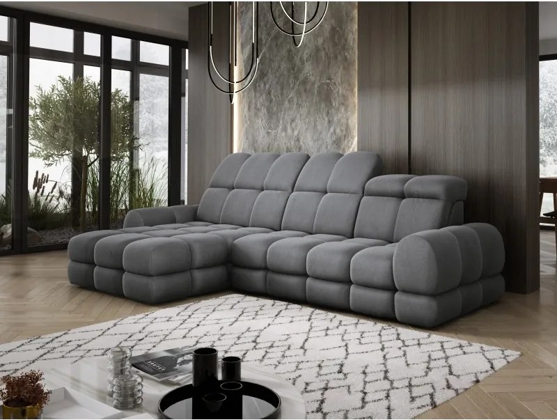 Narożnik TOLLO MINI S Lewostronny Elektryczna regulacja Solar 96 kolor Szary WERSAL