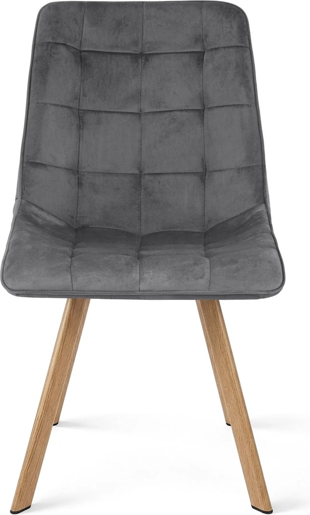 Krzesło jadalniane CIEZA VELVET, ciemnoszare