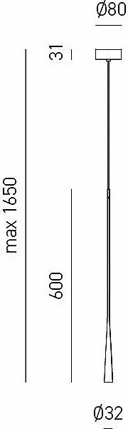 Dafne - lampa wisząca LED 7W 3000K IP20 w kolorze złotym - minimalistyczna lampa sufitowa LED z aluminium - zasilacz w zestawie - maks. długość 165 cm