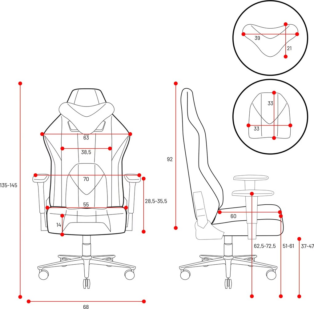 Fotel gamingowy Diablo X-Player 2.0 King Size Frost Black