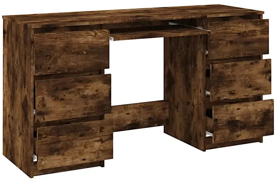 Minimalistyczne biurko w kolorze przydymionego dębu N6-E23