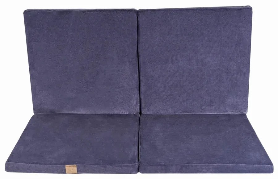 Szaroniebieska mata do zabawy dla dzieci 120x120 cm – Meowbaby