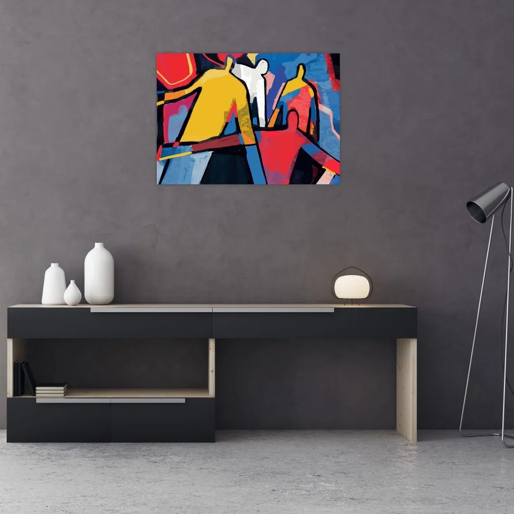 Obraz - Abstrakcja mężczyzn (70x50 cm)